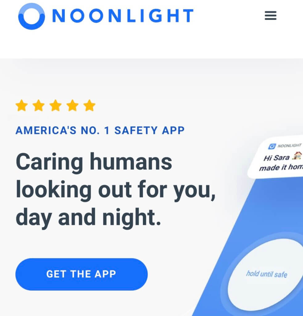  Noonlight app interface, a smart tool to keep you protected with advanced smart security solutions for round-the-clock safety.